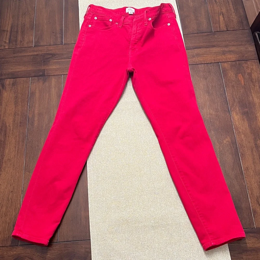 ❤️ J. Crew Women's High Rise Red Jeans
